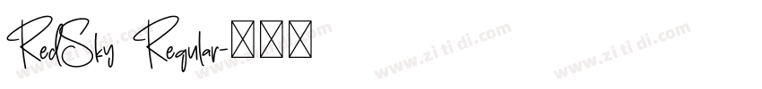 RedSky Regular字体转换